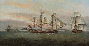 Francis Holman The three-masted merchantman Spain oil painting artist